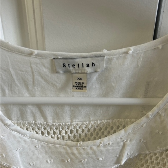 Stellah Ivory Eyelet Top - Picture 2 of 3